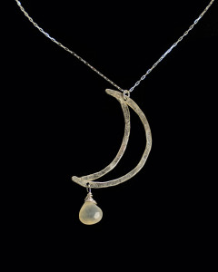 Sterling moon sliver necklace by Janette Franich